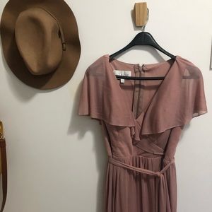 Blush bridesmaids dress